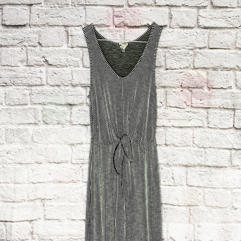 Black + White Stripe Jumpsuit | Anthropologie